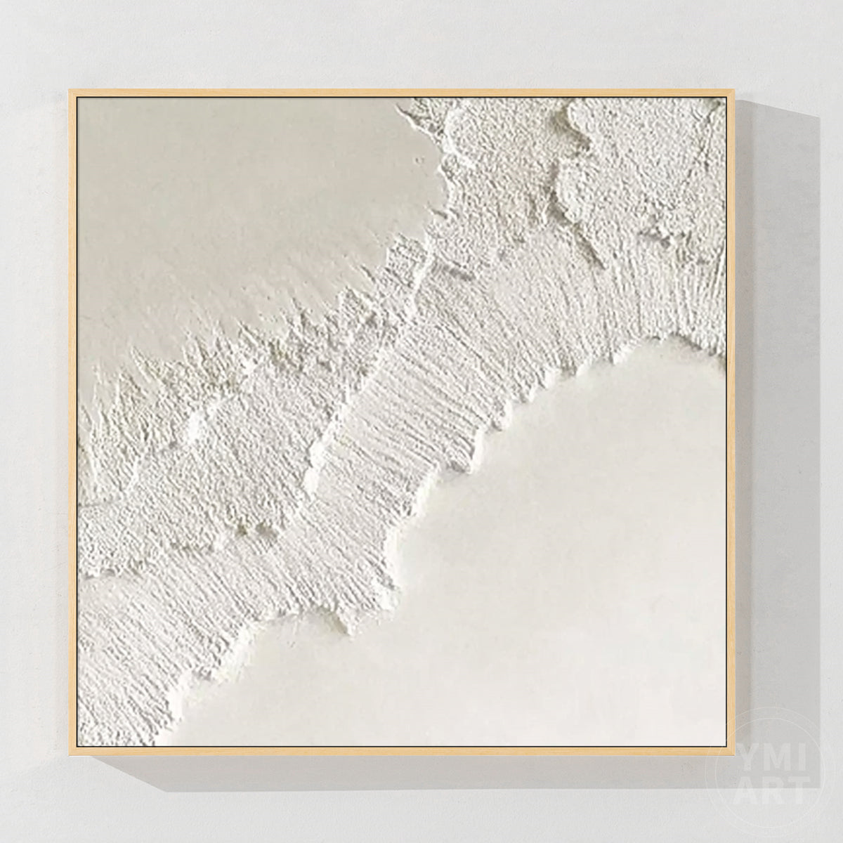 White textured abstract wall art with a minimalist neutral design